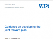 Guidance on developing the joint forward plan